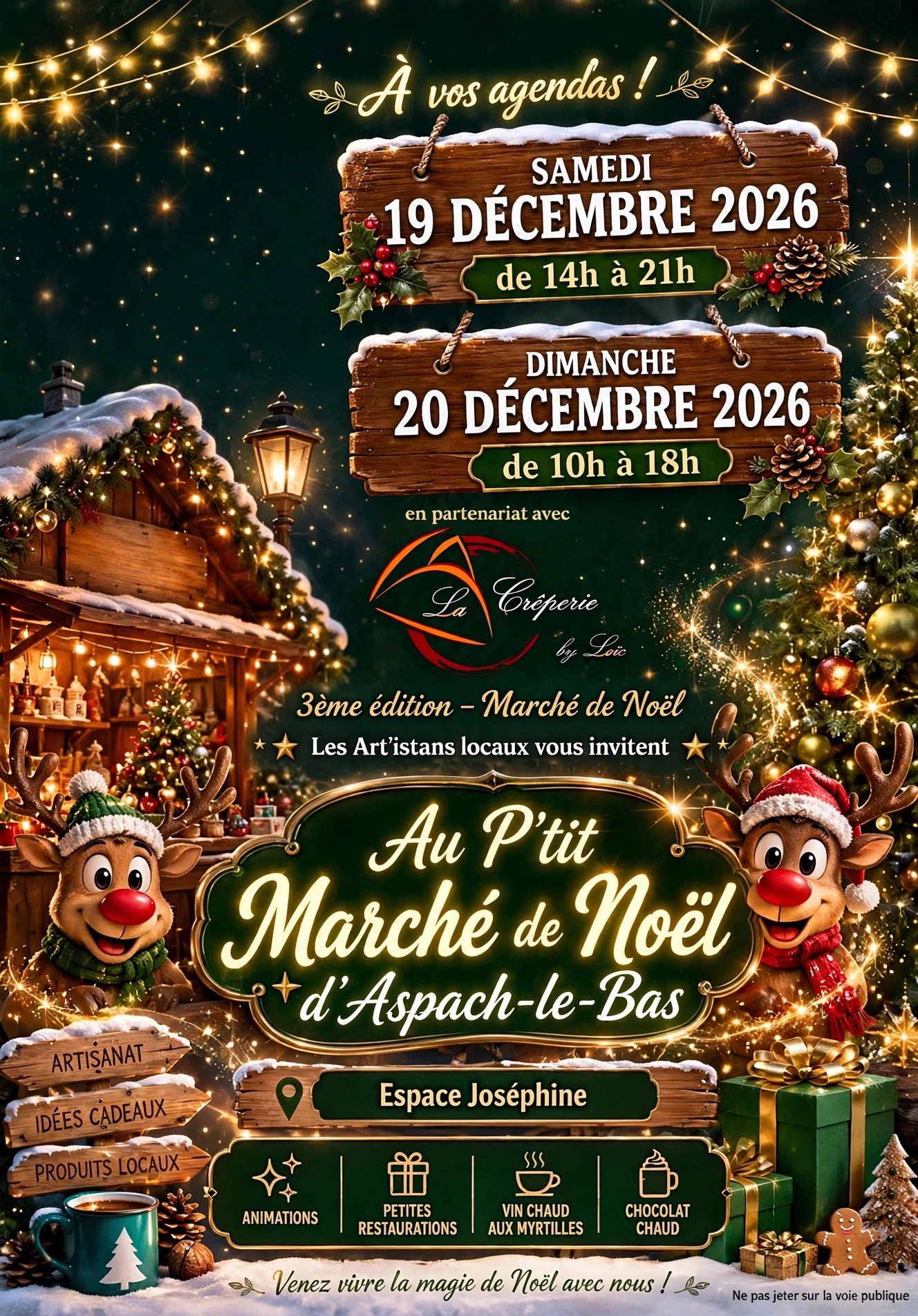 Affiche Marché de Noël d'Aspach-le-Bas